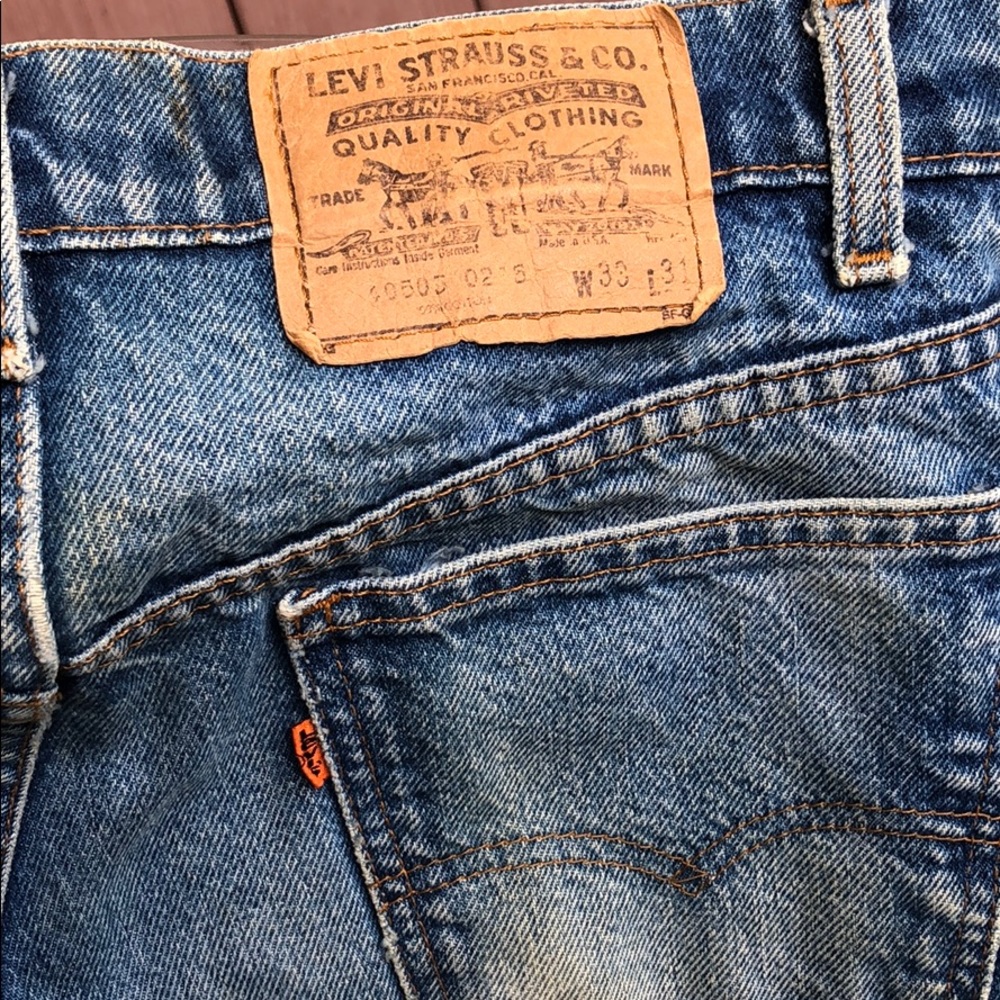 LEVIS Levi’s 505 true vintage amazing faded ripped - Picture 6 of 10